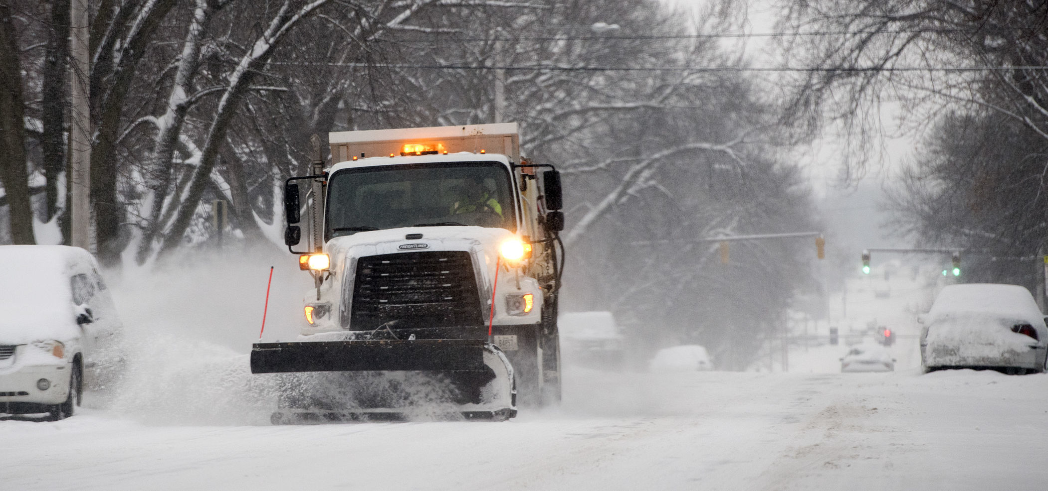 Snowy winter weather
